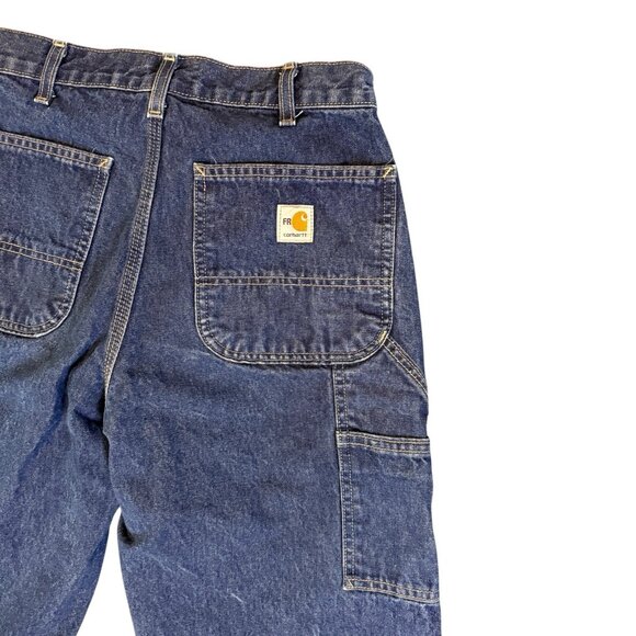 Carhartt Flame Resistant Carpenter Pants Jeans Mens Sz 32x34 FRB13-DNM NFPA 2112 - Picture 3 of 12
